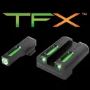 Truglo TFX Tritium/Fiber-Optic Day/Night Sights - SIG #6 #8 Set - White Outline Front/Rear Green - Truglo