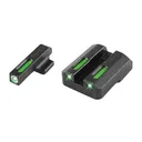 Truglo TFX Tritium/Fiber-Optic Day/Night Sights - Walther PPS (Except M2) - White Outline Front/Rear Green - Truglo