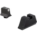 Trijicon Bright & Tough Night Sight Suppressor Night Sight Set for Glock - White Front/Black Rear with Green Lamps - Trijicon