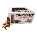 G2 Research Civic Duty Handgun Ammunition 9mm Luger - G2-Research