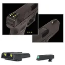 Truglo TFO Tritium/Fiber-Optic Day/Night Sights Fits Glock 20, 21, 25, 28, 29, 30, 31, 32, 37, 40, and 41- Front Green/Rear Yellow - Truglo