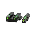 HIVIZ LiteWave H3 sight Green LitePipe/White front ring fits S&W M&P EZ380 - North-Pass