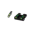 HIVIZ LiteWave H3 sight Green LitePipe/White front ring fits Glock Models Chambered in 9mm Luger, 40 S&W, and .357 Sig - North-Pass