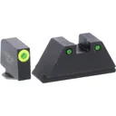 Green Tritium LimeGreenLumi Rnd Outline .315/Black .394 for Glock Tall Supp - Ameriglo