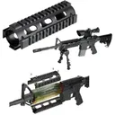 Leapers UTG PRO Model 4/AR15 Car Length Drop-in Quad Rail, Black - Leapers