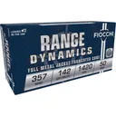 Fiocchi Range Dynamics Handgun Ammunition .357 Mag 142 gr FMJ 1420 fps 50/ct - Fiocchi
