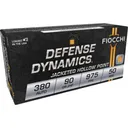 Fiocchi Defense Dynamics Handgun Ammunition .380 ACP 90 gr JHP 975 fps 50/ct - Fiocchi