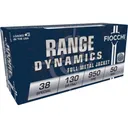 Fiocchi Range Dynamics Handgun Ammunition .38 Spl 130 gr FMJ 950 fps 50/ct - Fiocchi