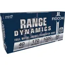 Fiocchi Range Dynamics Handgun Ammunition .40 S&W 170 gr FMJ 1020 fps 50/ct - Fiocchi