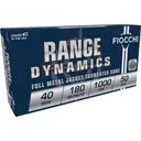 Fiocchi Range Dynamics Handgun Ammunition .40 S&W 180 gr FMJ 1000 fps 50/ct - Fiocchi