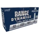 Fiocchi Range Dynamics Handgun Ammunition .45 ACP 230 gr FMJ 860 fps 50/ct - Fiocchi