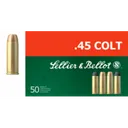 Sellier & Bellot Pistol & Revolver Ammo .45 Long Colt 250 gr LFN 50/ct - Sellier-Bellot