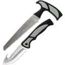 Battenfeld Knives Old Timer Hunter Combo Serrated Blade and Guthook Blade Black and Grey - Old-Timer