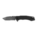 Kershaw Analyst Folding Knife 3-1/4" Partially Serrated Tanto Blade Black - Kershaw Knives