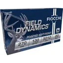 Fiocchi Field Dynamics Rifle Ammunition .270 Win 130 gr PSP 3010 fps 20/ct - Fiocchi