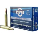 PPU Rifle Ammunition .300 Win Magnum 150 gr SP 3250 fps 20/ct - Ppu