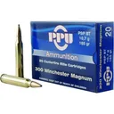 PPU Rifle Ammunition .300 Win Magnum 165 gr SPBT 3050 fps 20/ct - Ppu