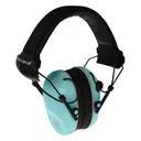 Radians Dual Microphone Electronic Earmuff 3.5mm Stereo Jack 23dB Black Aqua - Radians
