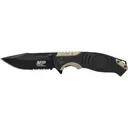 Smith & Wesson M&P Drop Point Folding Knife Liner Lock 3 1/2" Blade Black and Tan - Smith-Wesson