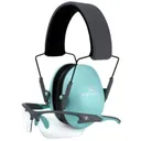 Radians Lowset Ladies Range Combo 21dB Ear Muffs and Charcoal/Teal Shooting Glasses with Clear Lens - Radians
