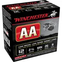 Winchester AA Target 12 ga 2-3/4" 2-1/2 dr 9/10 oz #8  - 25/ct - Winchester