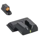 Meprolight Hyper Bright V-Sight Fixed Pistol Set for S&W M&P Shield Green with Orange Front - Meprolight