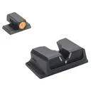 Meprolight Hyper Bright V-Sight Fixed Pistol Set for S&W M&P Full Size Compact Green with Orange Front - Meprolight