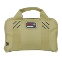 G-Outdoors Double Pistol Case with Magazine Storage & Dump Cup-Tan - G-Outdoors