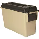 Berry's 40 Cal. Plastic Ammo Can (Tan) 9.25"L x 3.5" BW x 3.75"TW x 6.75" H - Berry-S-Mfg