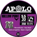 Hatsan Apolo Hollow Point Air Rifle Pellets .22 Cal 18 gr 250/ct - Hatsan-Usa