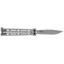 Kershaw Lucha Folding Knife 4-3/5" Drop Point Blade Silver - Kershaw