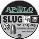 Hatsan Apolo Slug Air Rifle Pellets .25 Cal 33 gr 200/ct - Hatsan USA