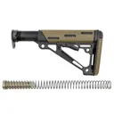 Hogue AR-15/M-16 OM Collapsible Buttstock Assembly with Buffer Tube and Hardware-Desert Tan Rubber - Hogue