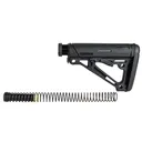 Hogue AR-15/M-16 OM Collapsible Buttstock Assembly with Buffer Tube and Hardware-Black Rubber - Hogue