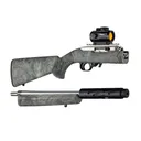Hogue Ruger 10-22 Takedown Rub. OM Stock w/Standard Barrel Chan. Ghillie Green - Hogue
