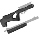 Hogue 10-22 Tactical Thumbhole Stock .920 Barrel Channel Black OverMolded Rubber - Hogue