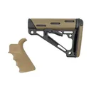 Hogue AR-15/M-16 2-Piece Kit Flat Dark Earth Grip and Collapsible Buttstock - Fits Commercial Buffer Tube - Hogue