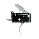 TriggerTech AR15 Adaptable Curved Trigger 2 Stage Adjustable Stainless Steel/Black - Triggertech
