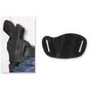Bulldog Molded Leather Belt Slide Holster for Most Large Frame Autos Black RH - Bulldog Cases
