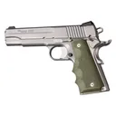 Hogue 1911 Govt. Model Grip with Finger Grooves - OD Green Rubber - Hogue