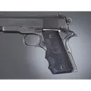Hogue Colt Officer Rubber Grips with Finger Grooves Black - Hogue