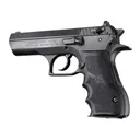 Hogue Magnum Research Baby Eagle .40/9mm Jericho & Uzi Eagle Rubber Grips with Finger Grooves - Hogue