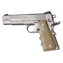 Hogue 1911 Govt. Model Flat Dark Earth Rubber Grip with Finger Grooves - Hogue