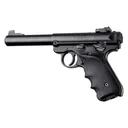 Hogue Ruger MKIV Rubber Grip with Finger Grooves and Right Hand Thumb Rest Black - Hogue