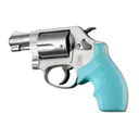 Hogue Rubber Bantam Style Grip for S&W J Frame Round Butt - Aqua - Hogue