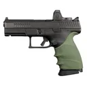 Hogue HandAll Beavertail Grip Sleeve CZ P-10 Compact 9mm - OD Green - Natchez Shooting & Outdoors