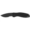 Kershaw Blur Semi Serrated Folding Knife 3-2/5" Drop Point Blade Black - Kershaw
