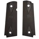 Hogue Colt Government Grips .45, 1911 Rubber Grips Panels, Checkered with Diamonds  - Black - Natchez Shooting & Outdoors