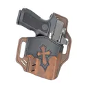 Versacarry Arc Angel OWB Holster Size 3 Sub-Compact Brown with Black RH - Versacarry