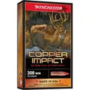 Winchester Copper Impact Rifle Ammunition 308 Win 150 gr. BT 2810 fps 20/ct - Winchester